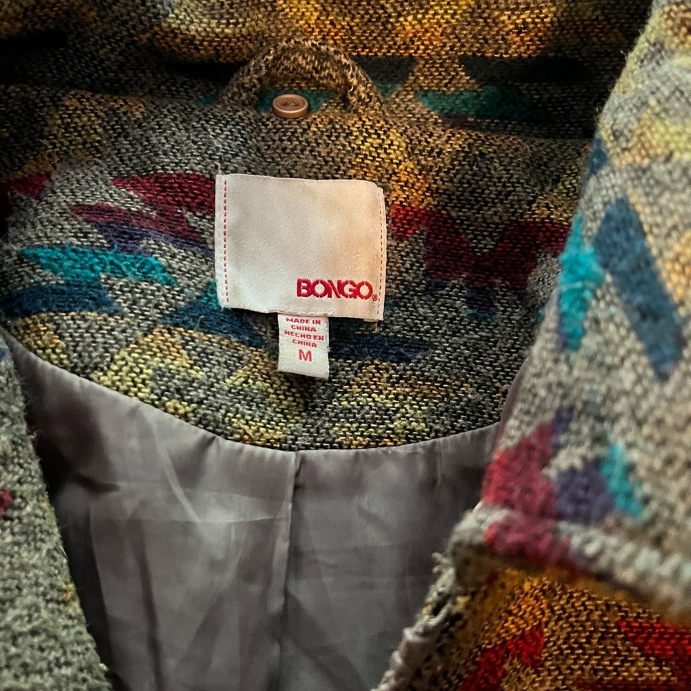 Bongo Multicolor Patterned Trench Coat - image 2